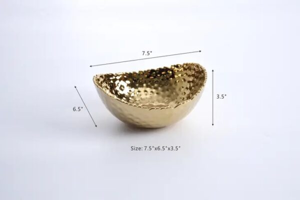 Medium Oval Bowl Gold - Image 2