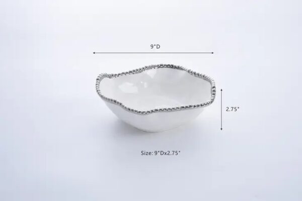 Salad Bowl Silver Edge - Image 3