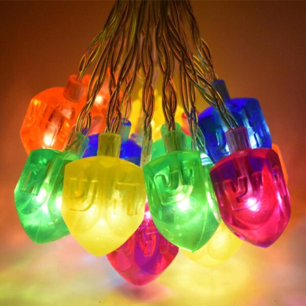 Dreidel String Light Decoration for Chanukah Party - Image 2